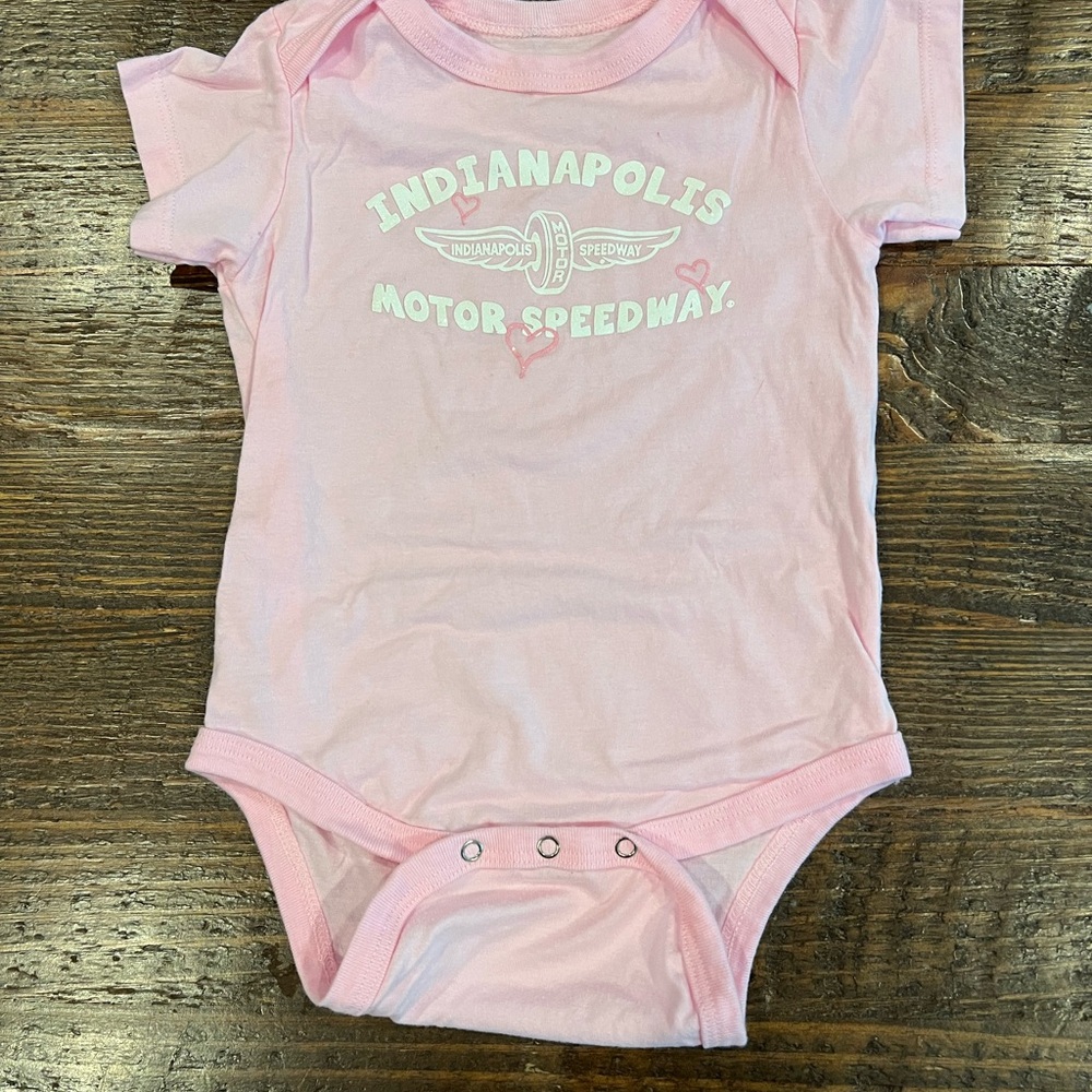 Indy 500 Pink Baby Bodysuit